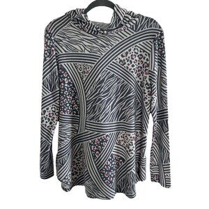 honeyme multi print lightweight pullover hoodie large